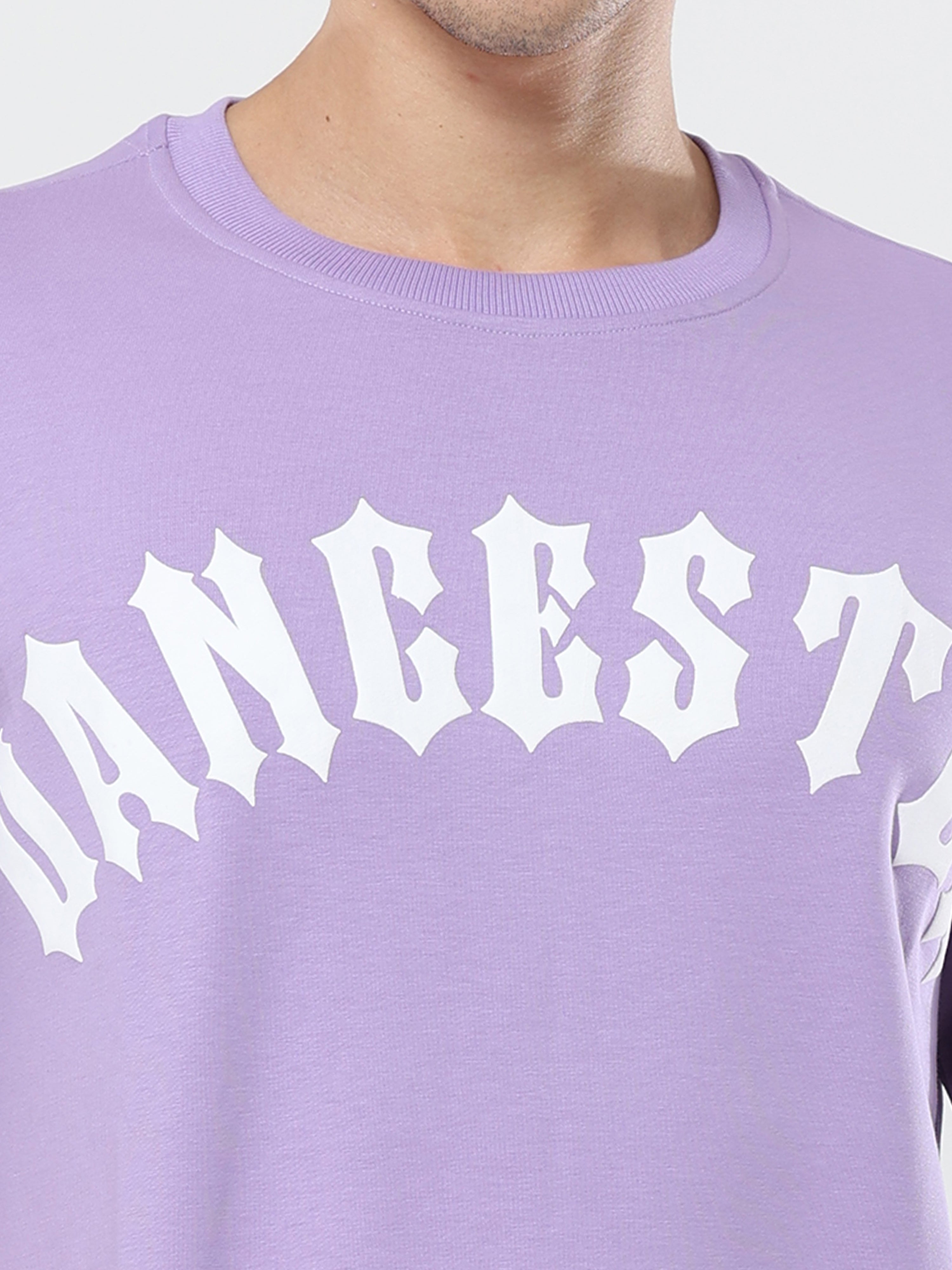 Purple Dancester Print very premium Quality Oversized T-Shirt