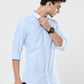 Plain Light blue Premium cotton Formal Shirt for men