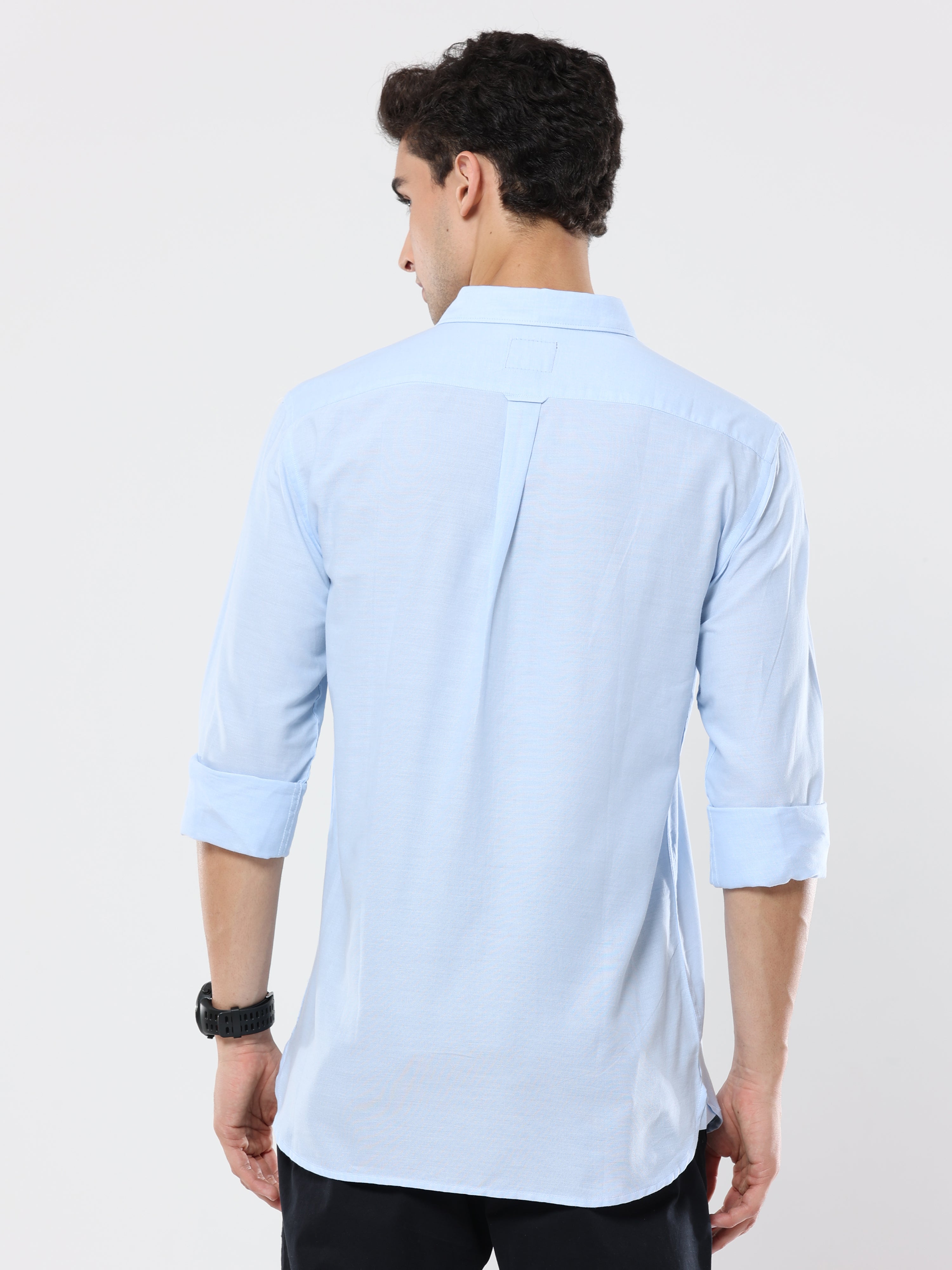 Plain Light blue Premium cotton Formal Shirt for men