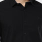 Black Plain Premium Cotton Oxford Shirt For Men