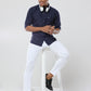 Blue-white Graph Checks premium Cotton shirt for men