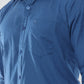 Royal Blue Plain premium Cotton linen shirt with pocket for men