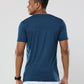 Classic Italian Cobalt Blue Albatross Vintage puff printed T-shirt for men