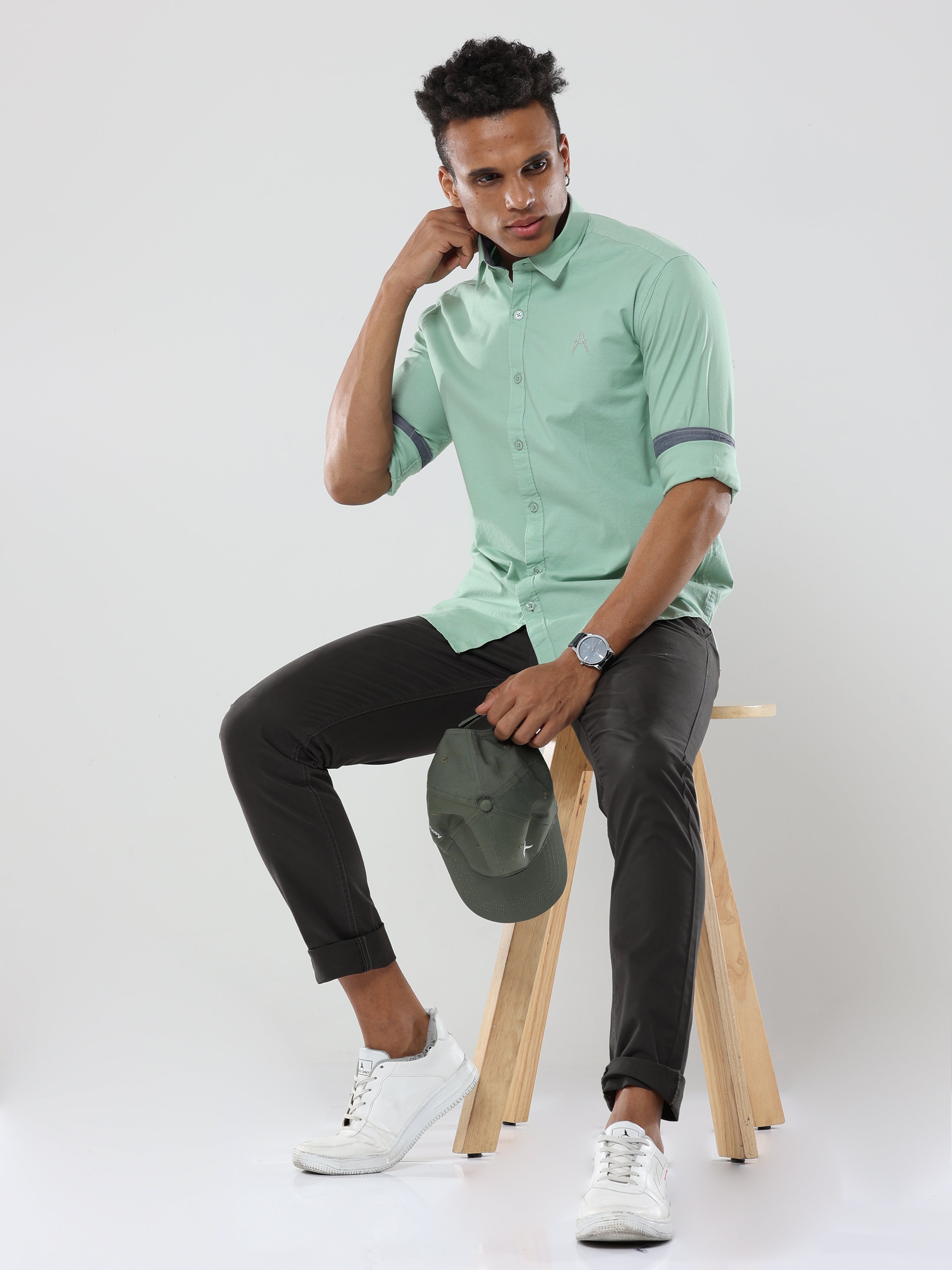 Pista Plain premium Cotton Oxford Shirt For Men