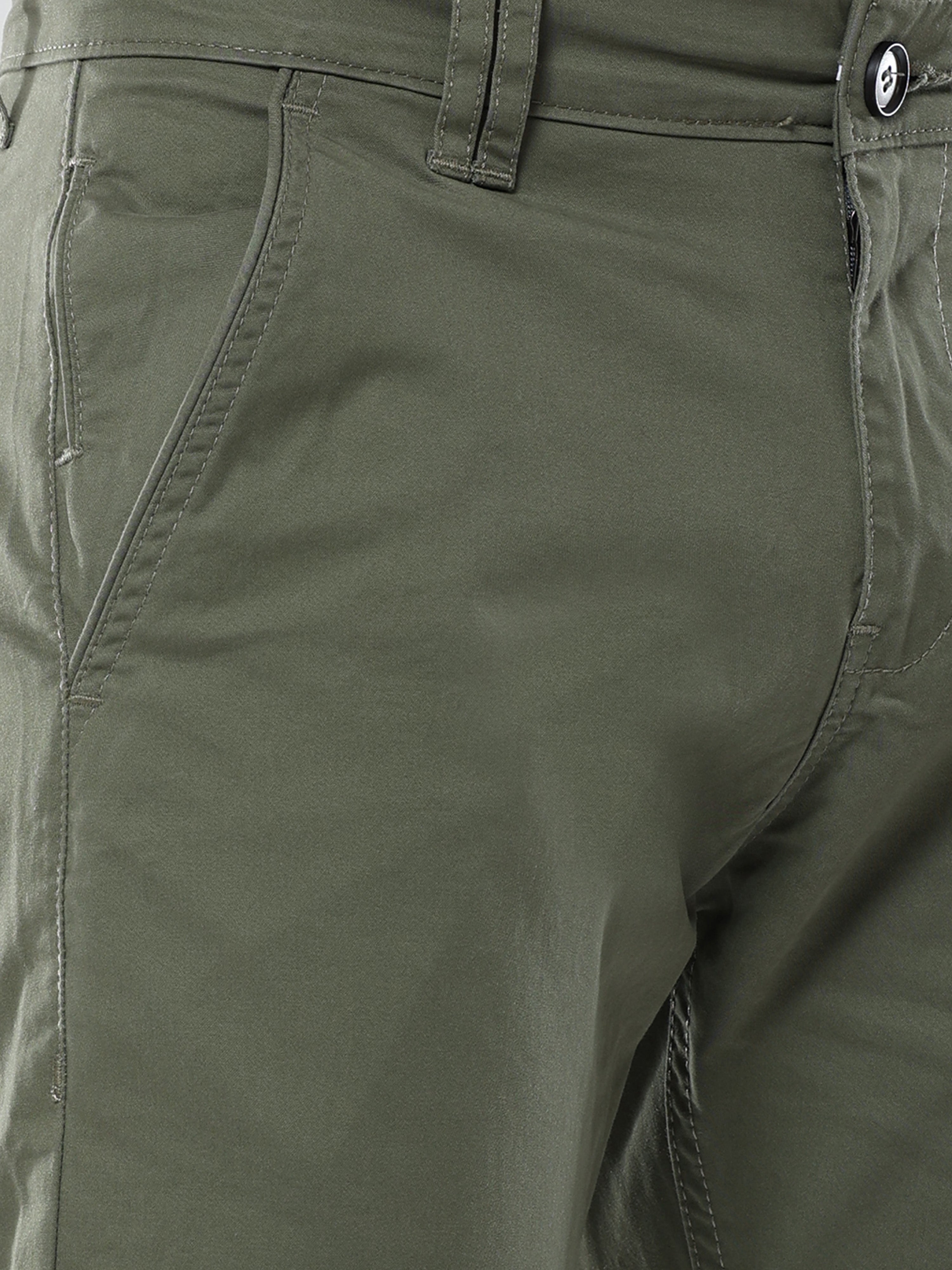 Albatross Plain classic Olive Green chinos for mens