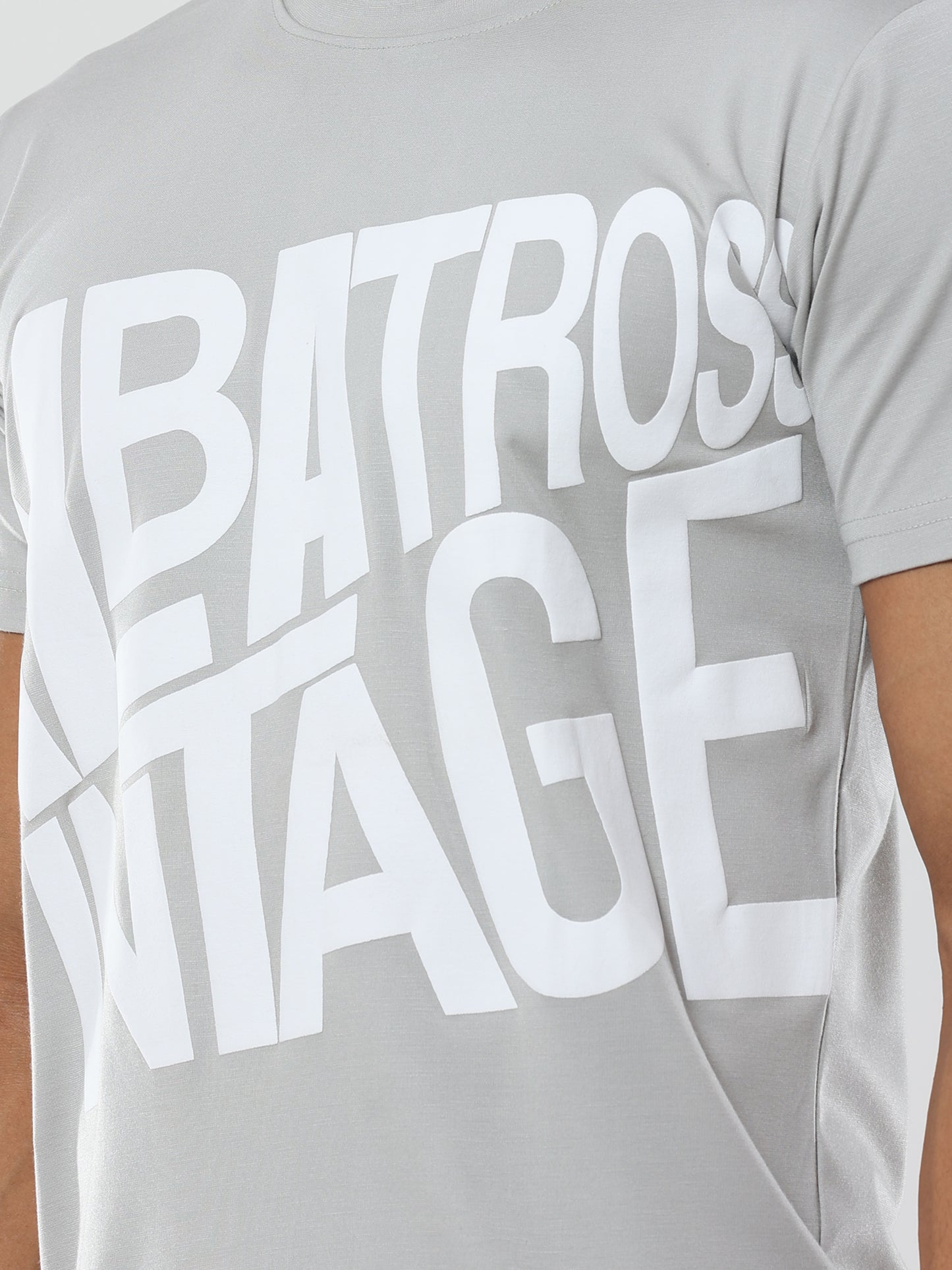 Classic Italian Gray Albatross Vintage Puff printed T-shirt for men