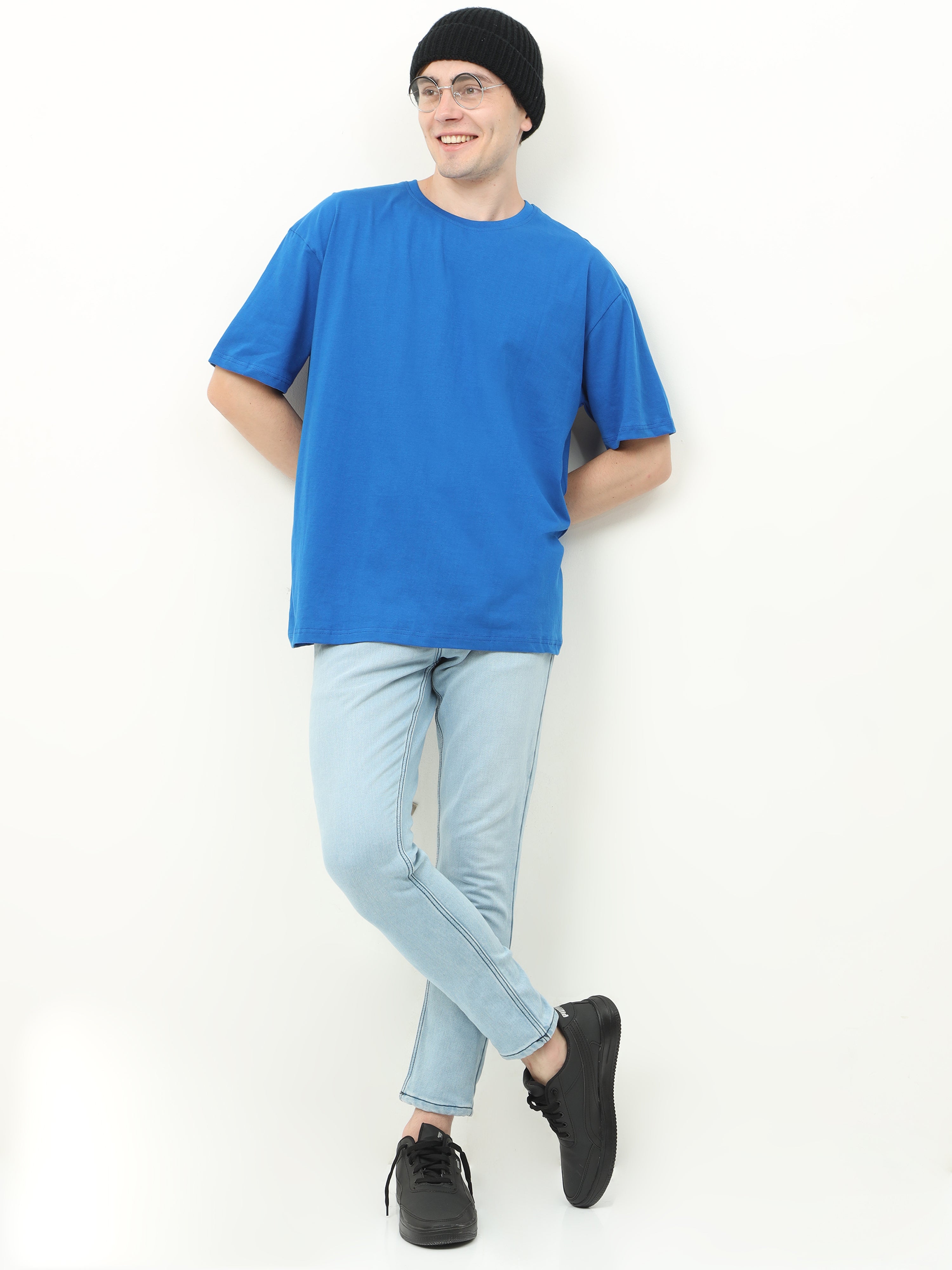 Royal Blue Blue Oversized T-shirt - UNISEX