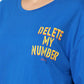 Blue Delete my number Oversized Tshirt for women