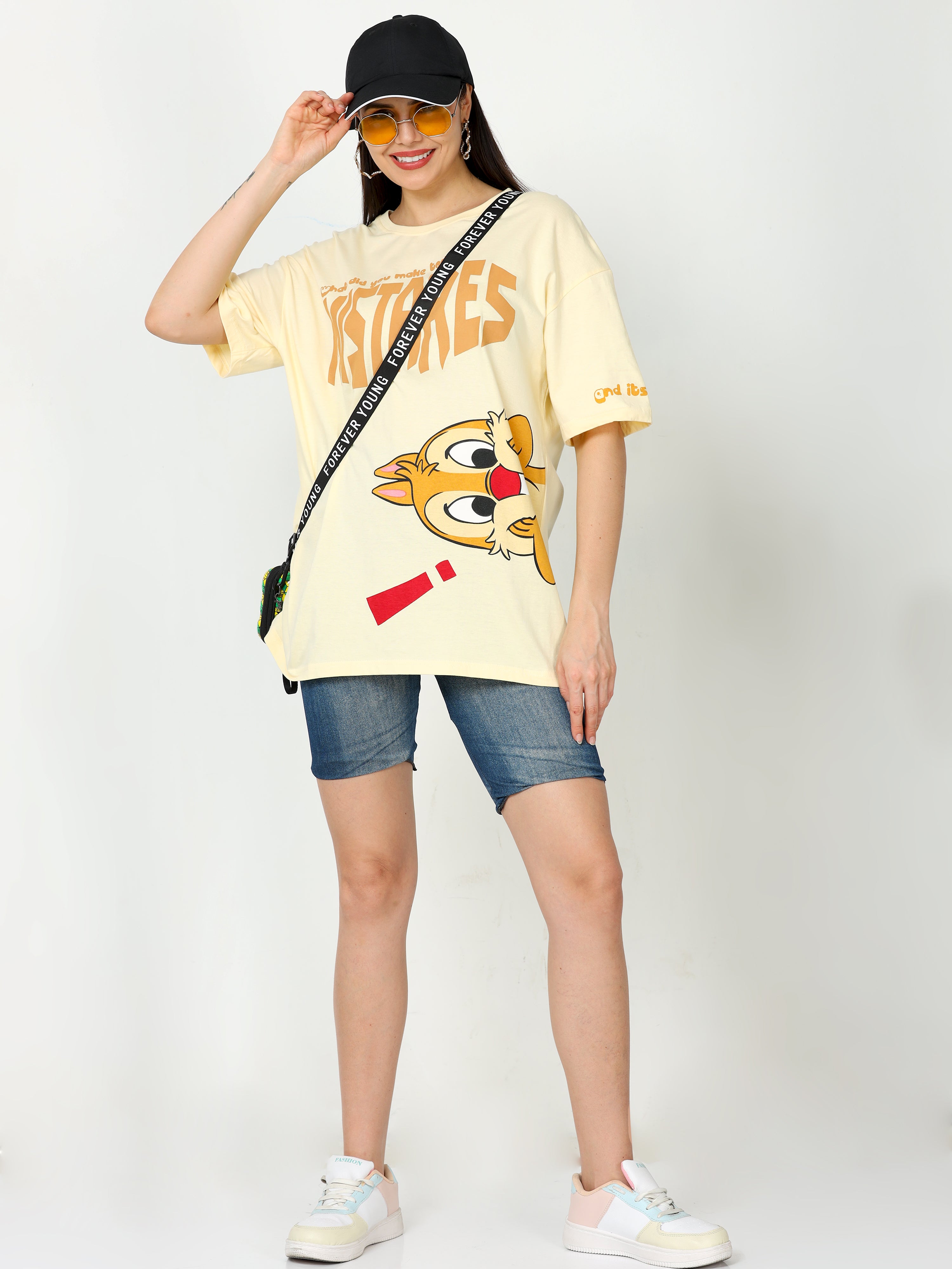 Cream What did you make today Oversized Tshirt for Women