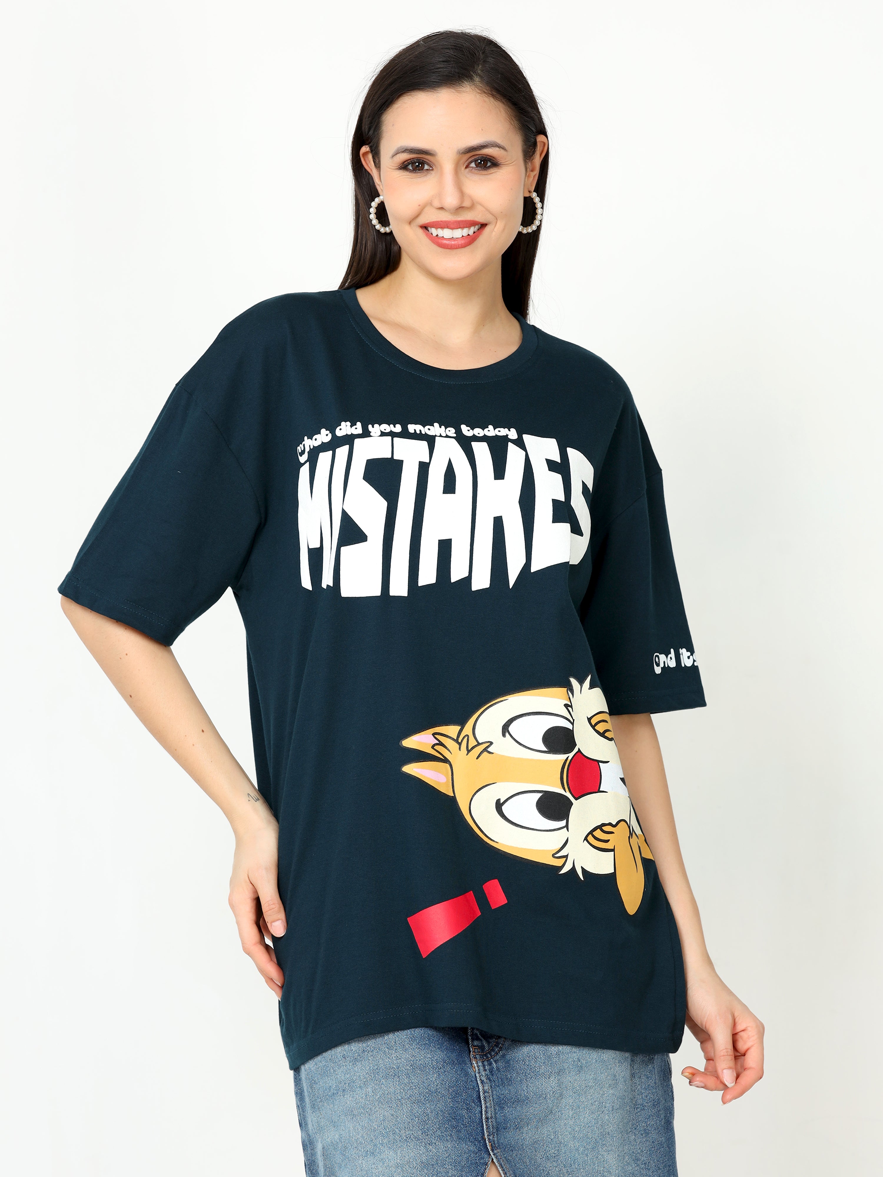 Teal What did you make today Oversized Tshirt for women