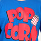 Blue POPCORN Printed Oversized T-shirt - UNISEX