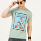 Classic Italian Sea Green Cuphead  printed T-shirt for men