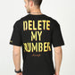 Black Delete My Number asap Oversized T-shirt