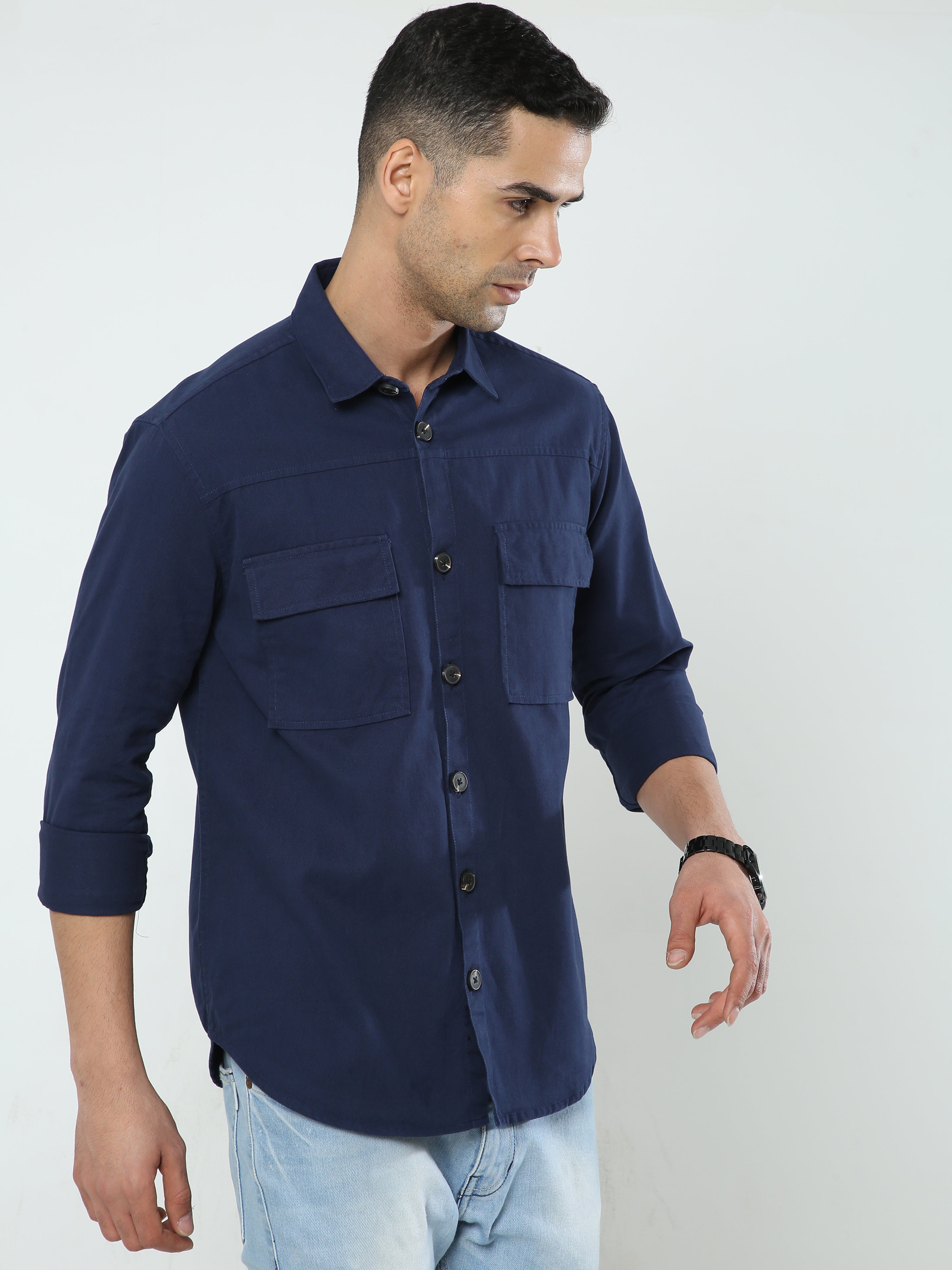 Albatross Blue Shacket for men