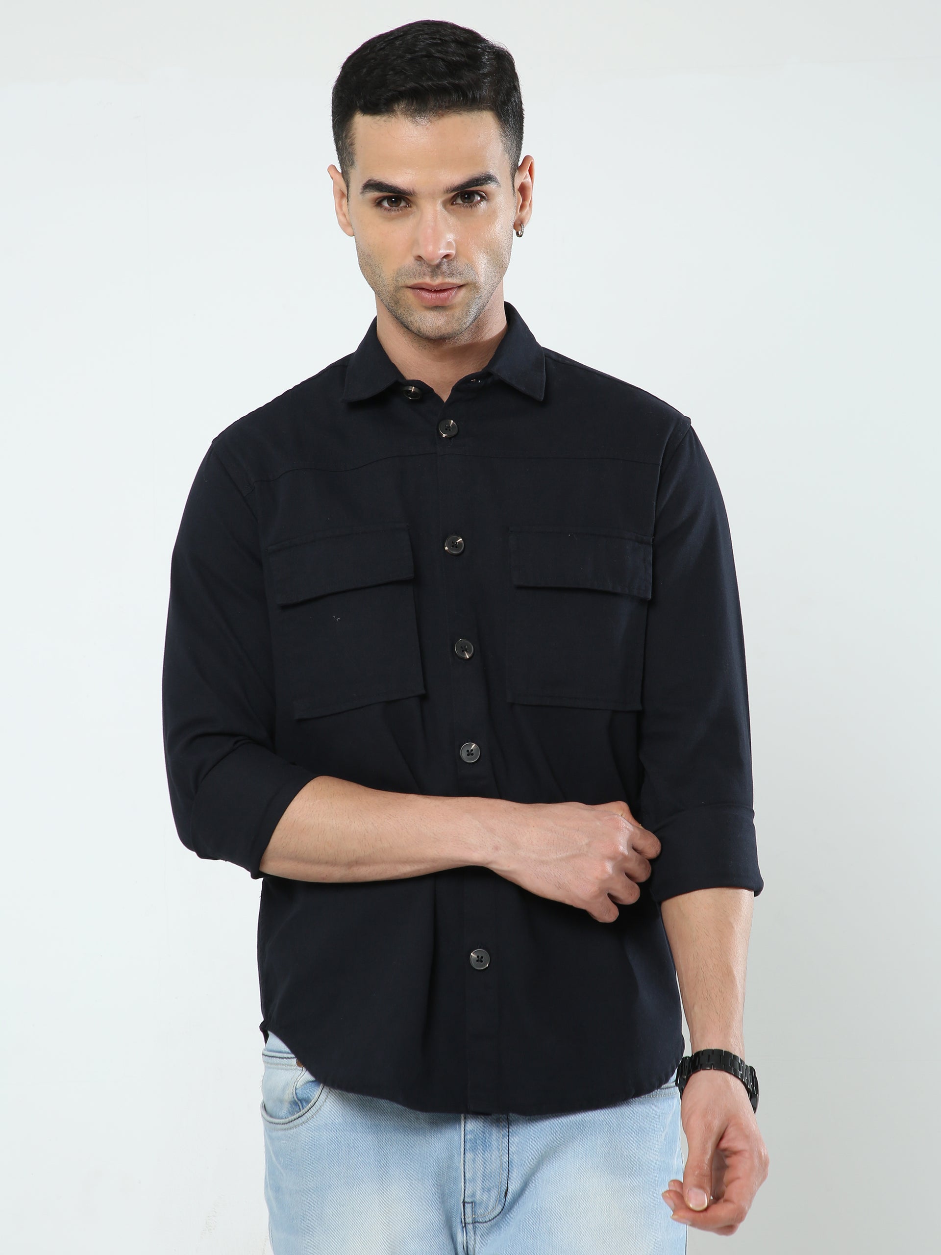 Albatross Navy Blue Shacket for men