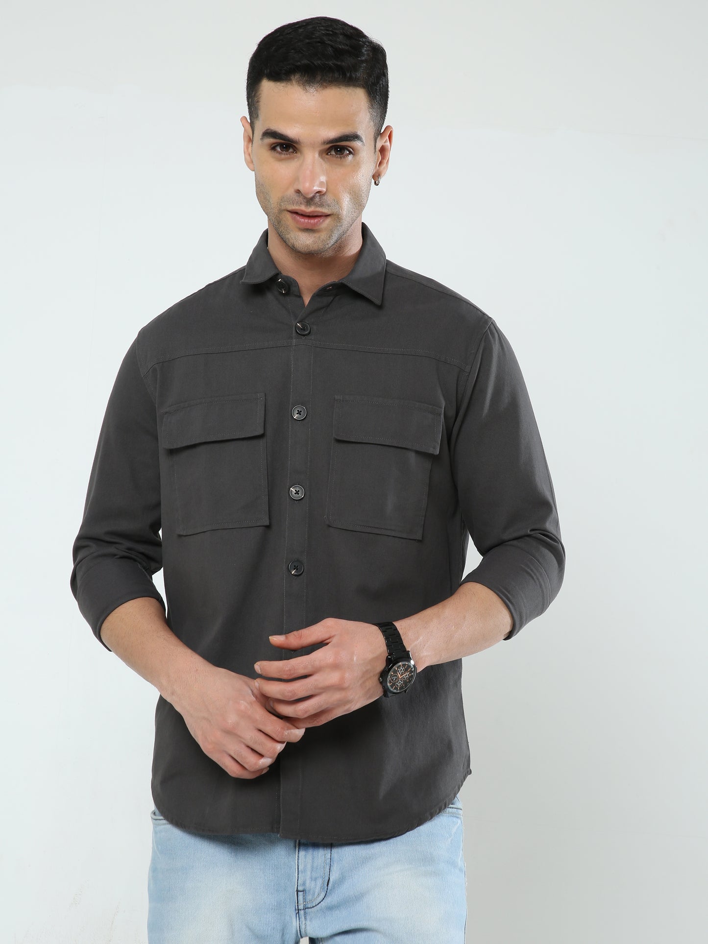 Albatross Charcoal Shacket for men