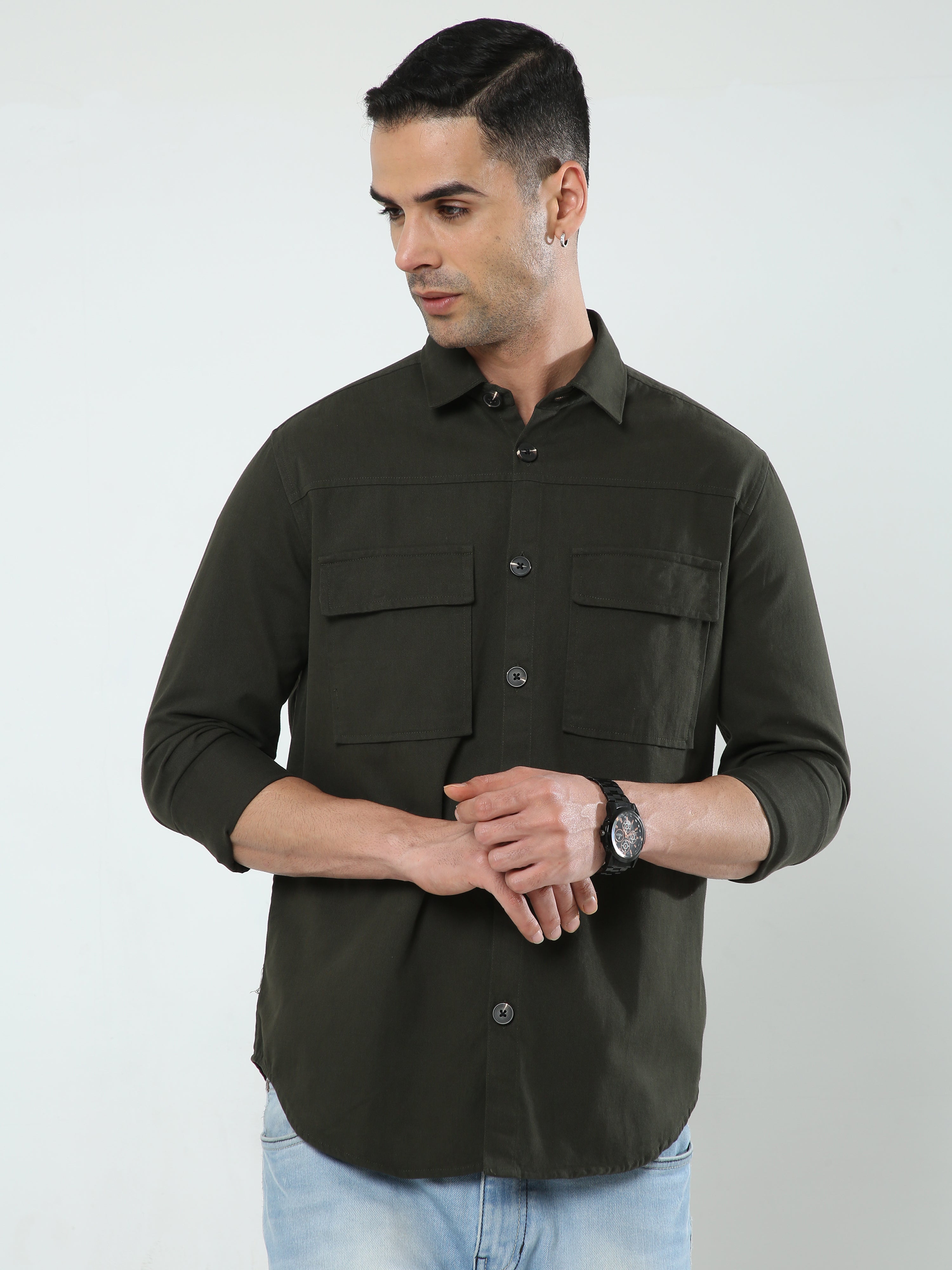 Albatross Military Green Shacket for men