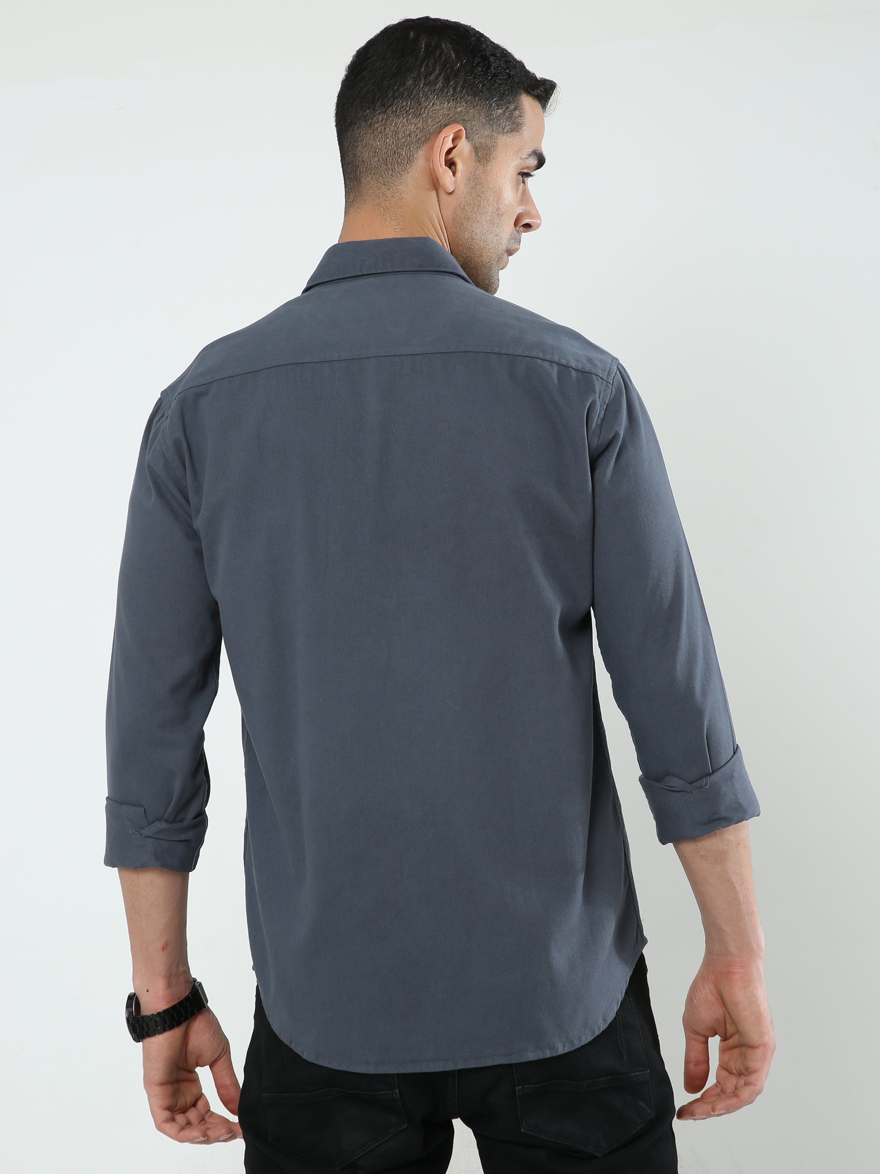 Albatross Dark Gray Shacket for men