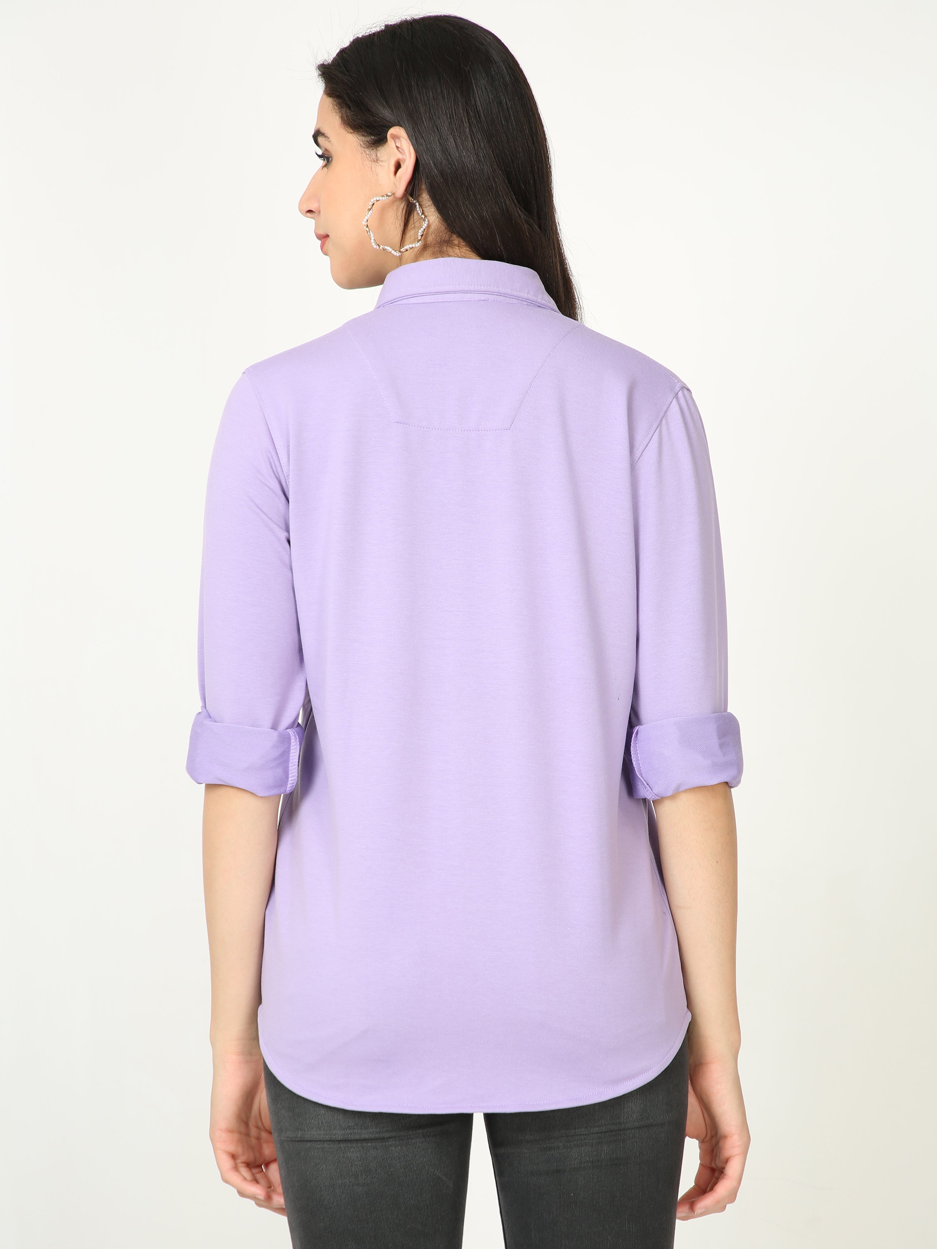 Purple Double Pocket Royal Knit Overshirt - UNISEX