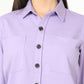 Purple Double Pocket Royal Knit Overshirt - UNISEX