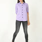 Purple Double Pocket Royal Knit Overshirt - UNISEX