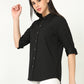 Black Double Pocket Royal Knit Overshirt - UNISEX