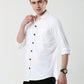 White Double Pocket Royal Knit overshirt - UNISEX