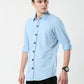 Sky Blue Double Pocket Royal Knit overshirt - UNISEX