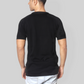 Black Half Sleeve Flat Knit Rough neck T-Shirt