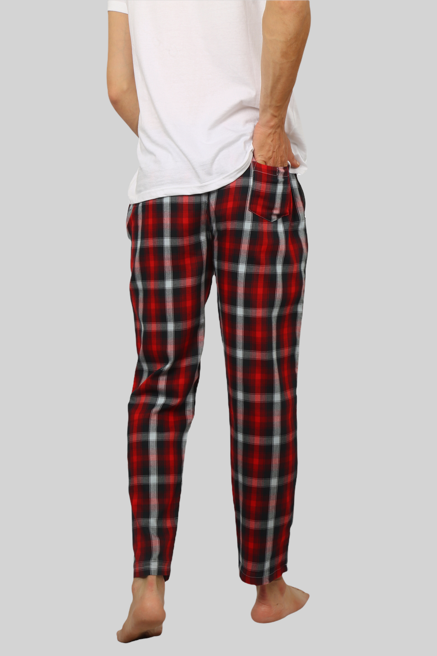 Deep Red soft and super comfortable checkered pajamas for men