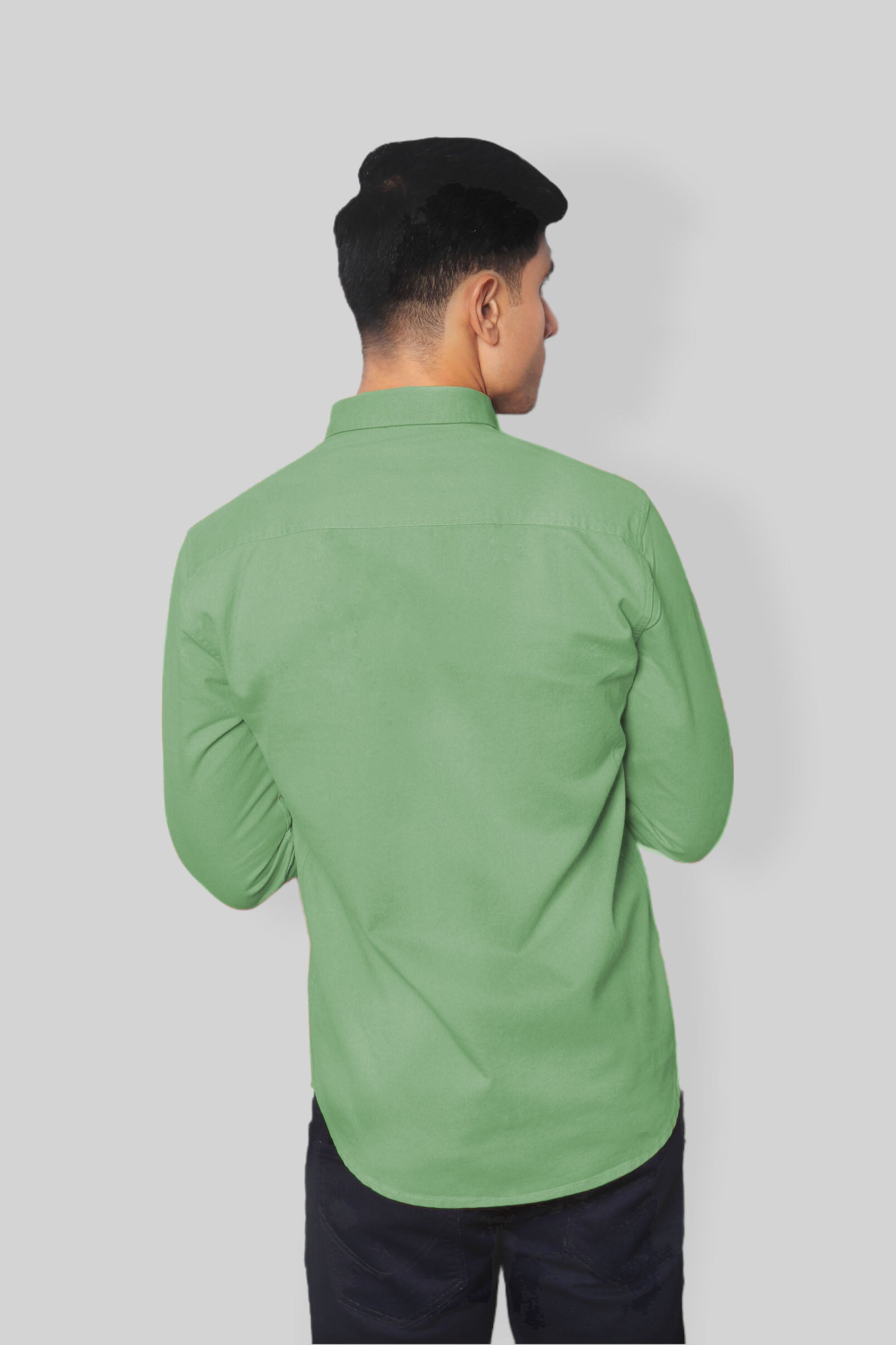 Pista Green Double Pocket denim shirt for mens