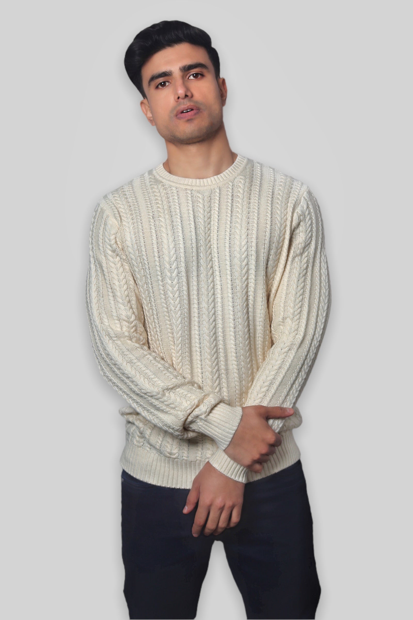 Cream Knitted  Jumper