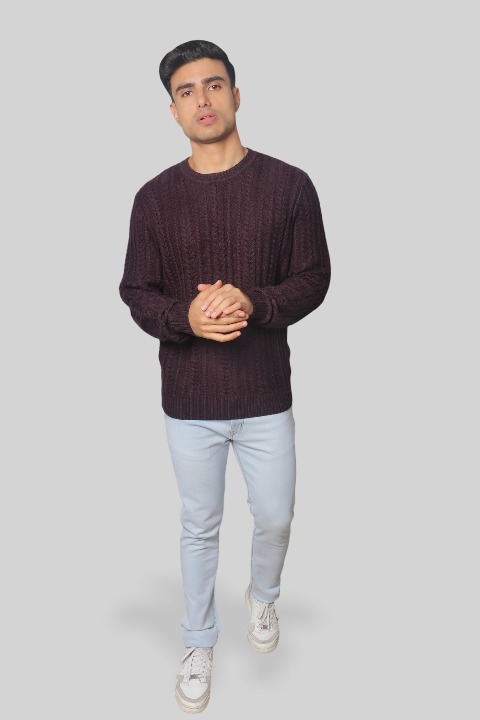 Wine Knitted  Jumper