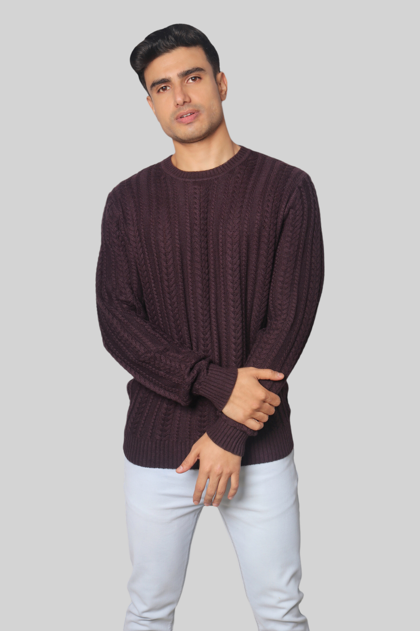 Wine Knitted  Jumper