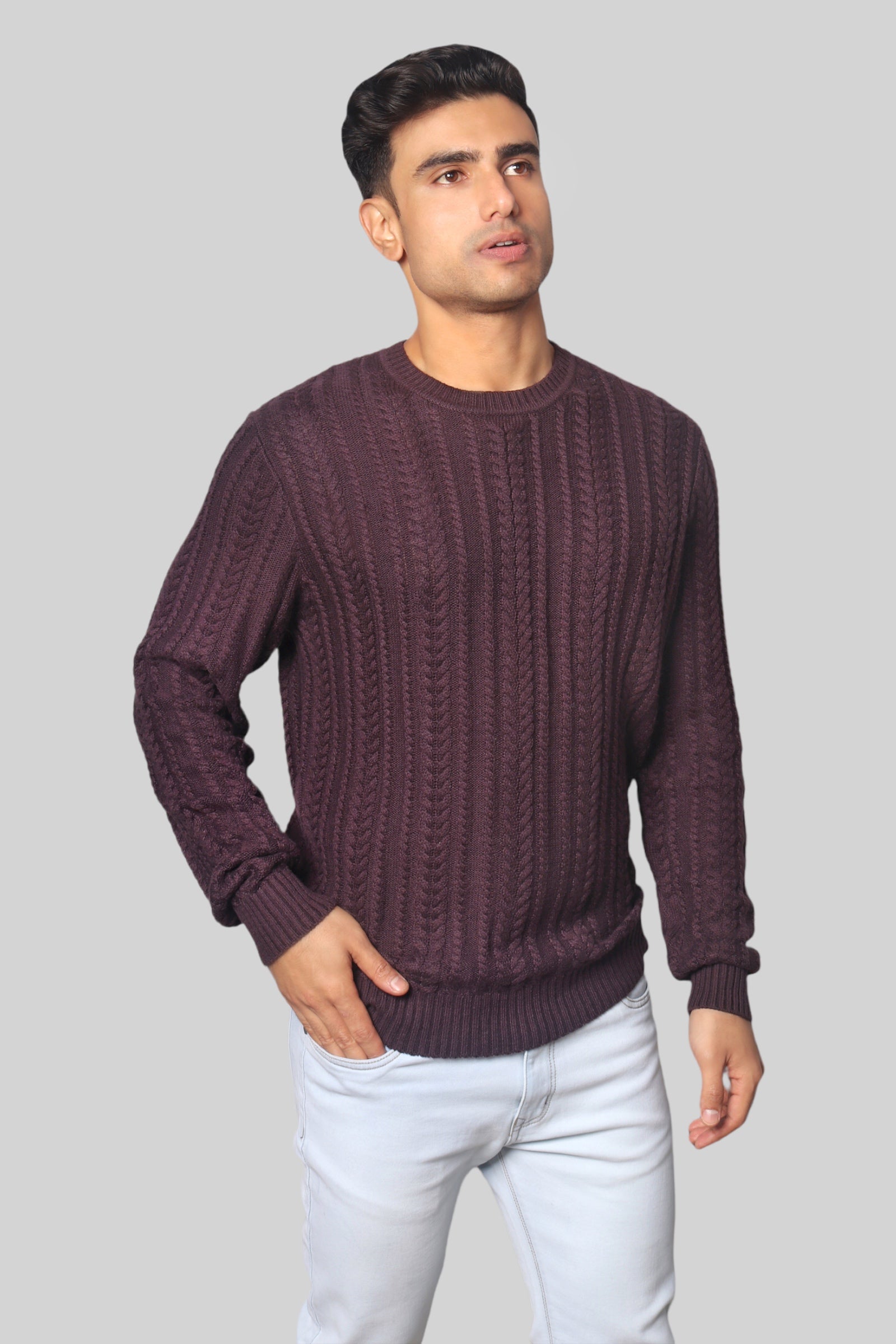 Wine Knitted  Jumper