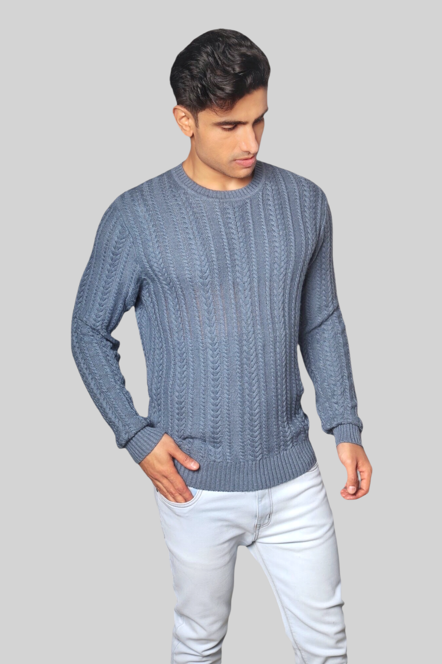 Blue Knitted  Jumper