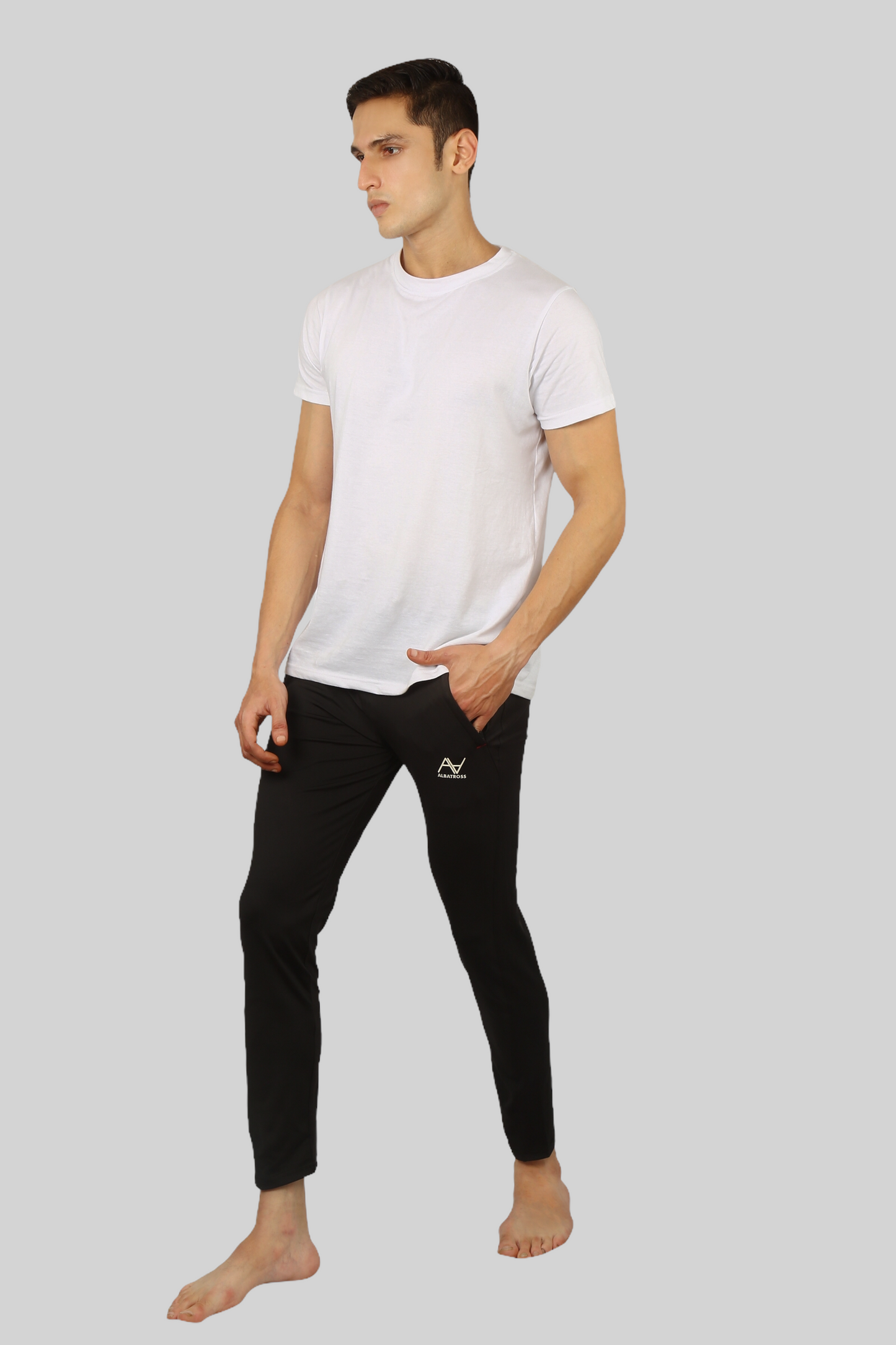 Black Active wear Dri-fit smooth and comfortable tracks for men
