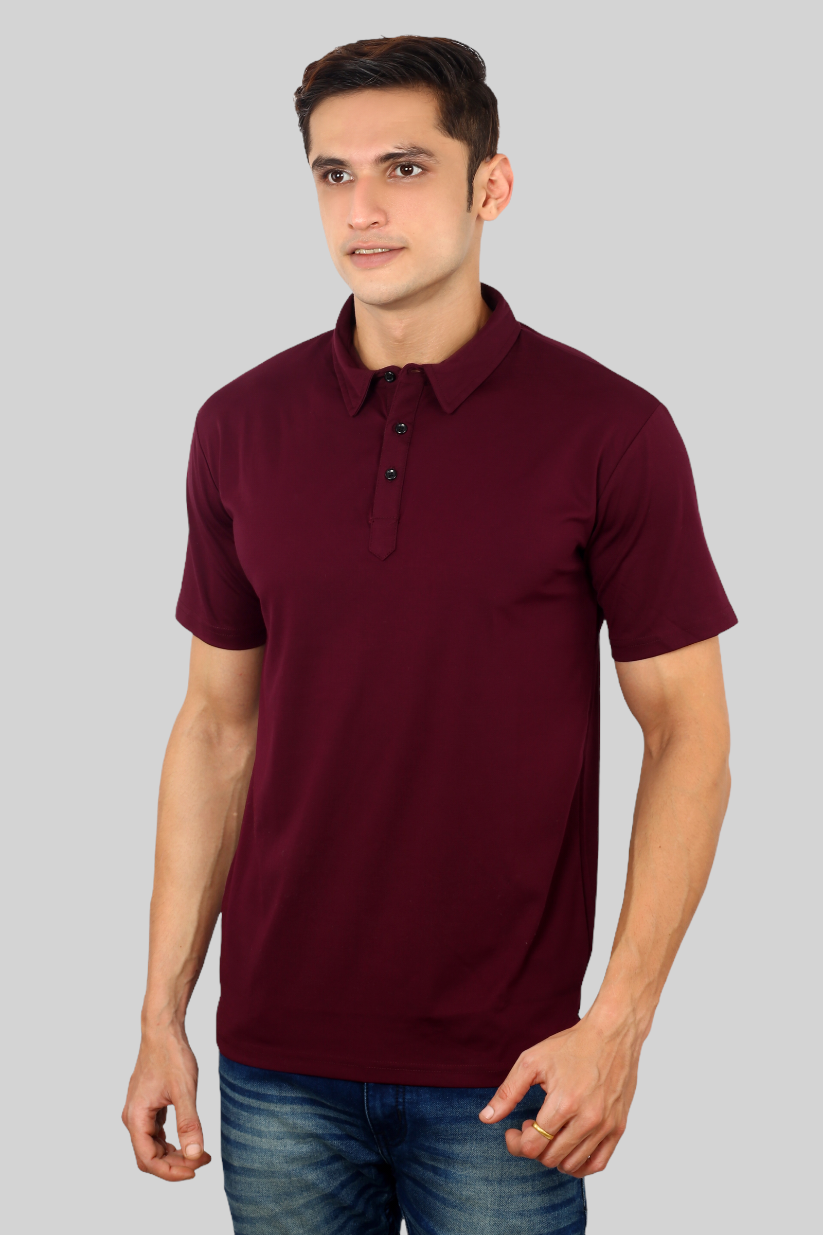 Wine Classic Fine Italian  Collar T-shirt mens