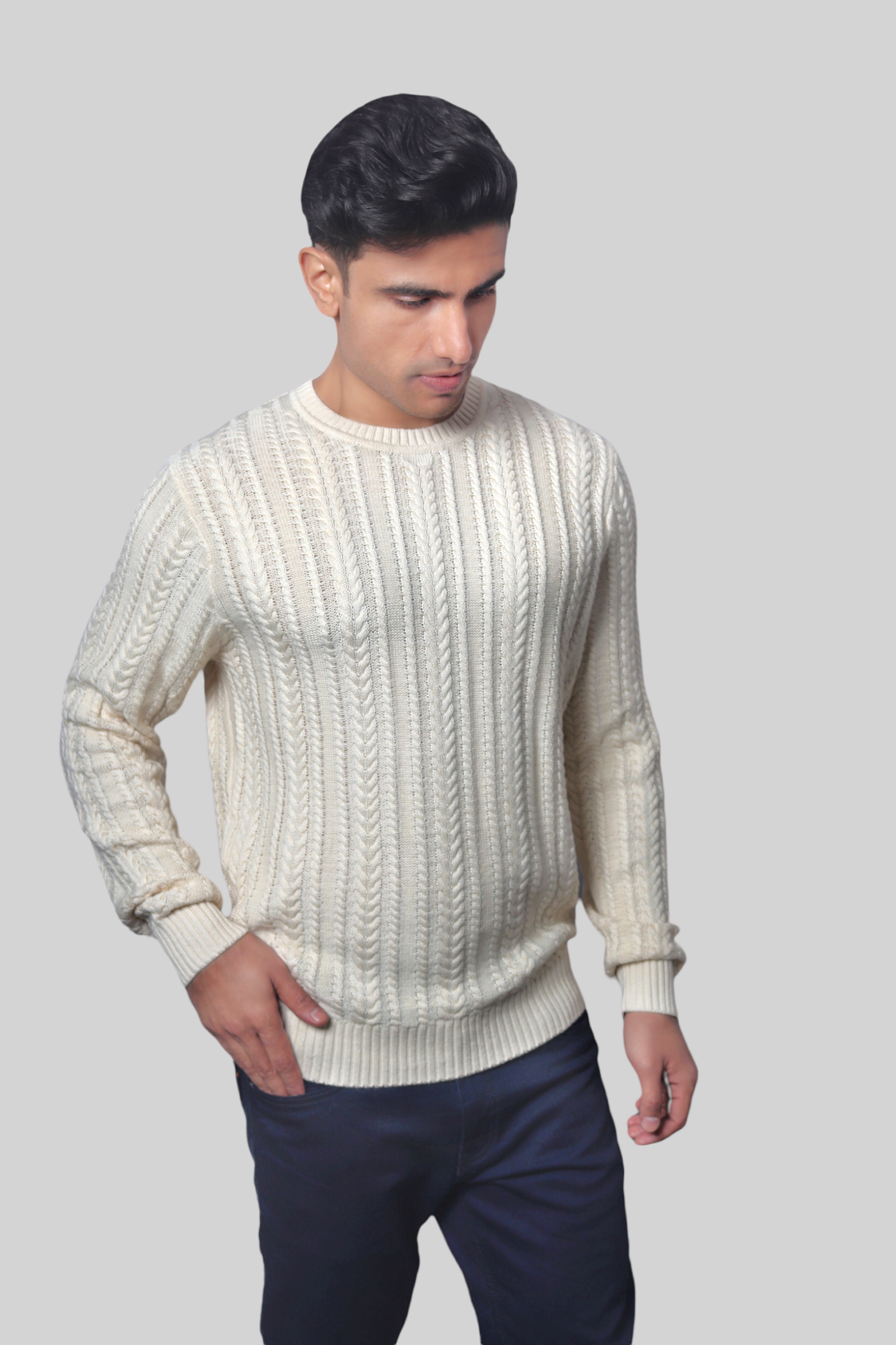 Cream Knitted  Jumper