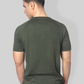 Dark Green Half Sleeve Rough neck Flat Knit T-Shirt for men