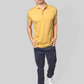 Mustard Classic Fine Italian  Collar T-shirt for mens