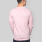 Pink Flat Knit Rough neck Full Sleeve T-shirt