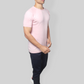 Light Pink Half Sleeve Rough neck Flat Knit T-Shirt