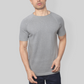 Grey Half Sleeve Rough neck Flat Knit T-Shirt