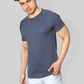 Airforce Blue Half Sleeve Flat Knit Rough neck T-Shirt for men