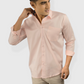 Pink Plain premium Cotton satin shirt with pocket for men