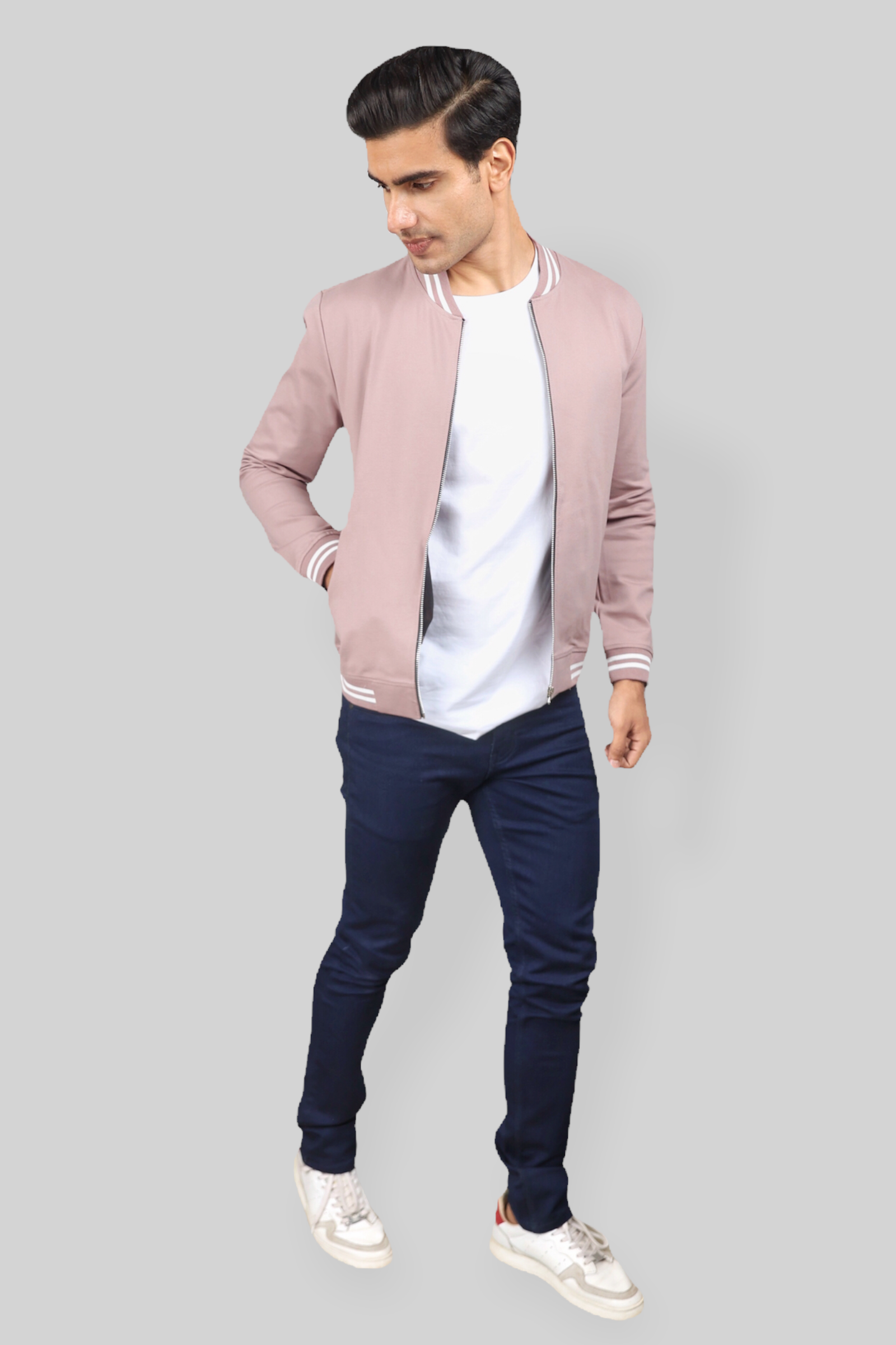 Rose gold 2025 bomber jacket mens