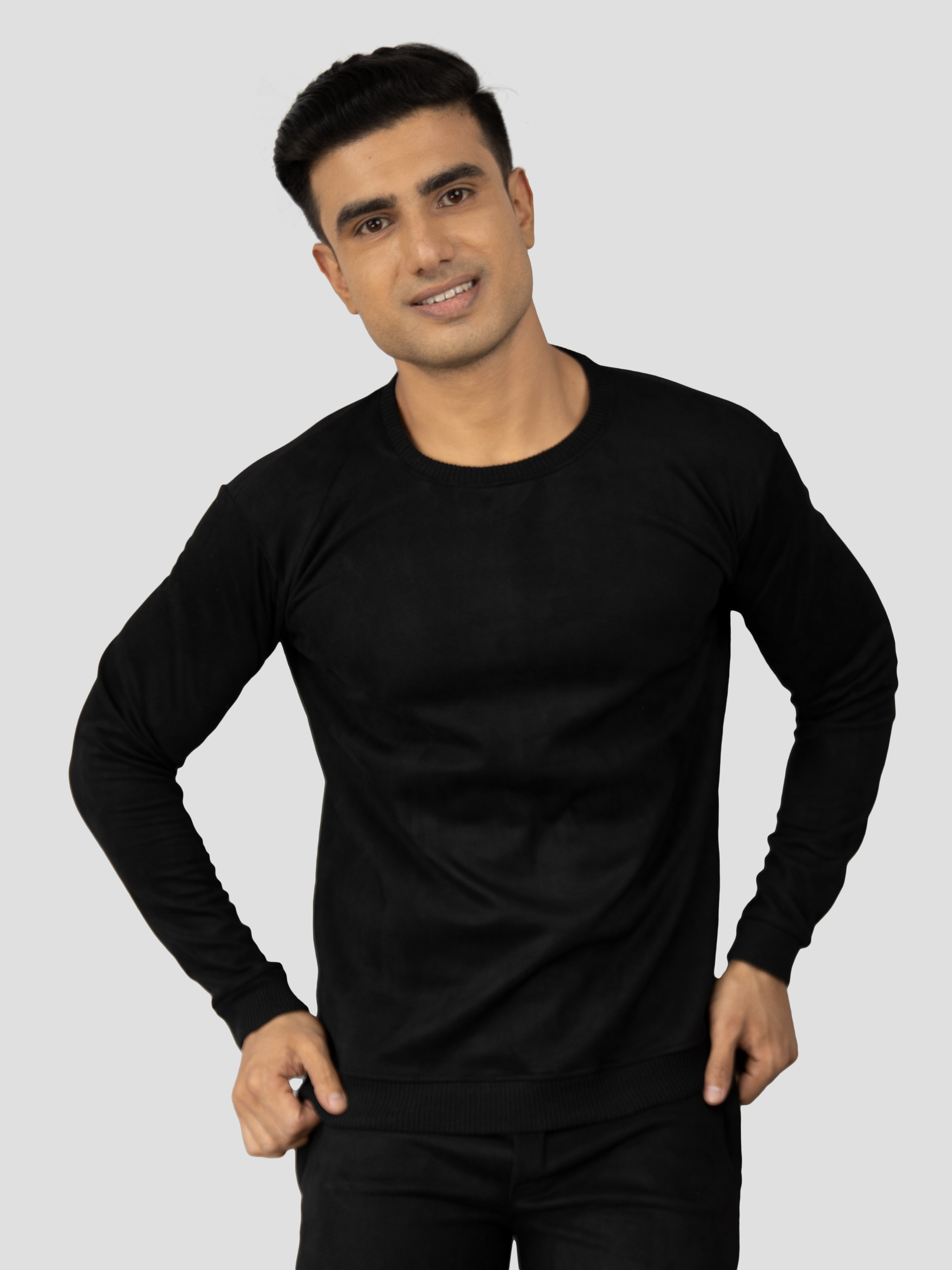 Albatross mens Suede Black Co-Ord Set - UNISEX