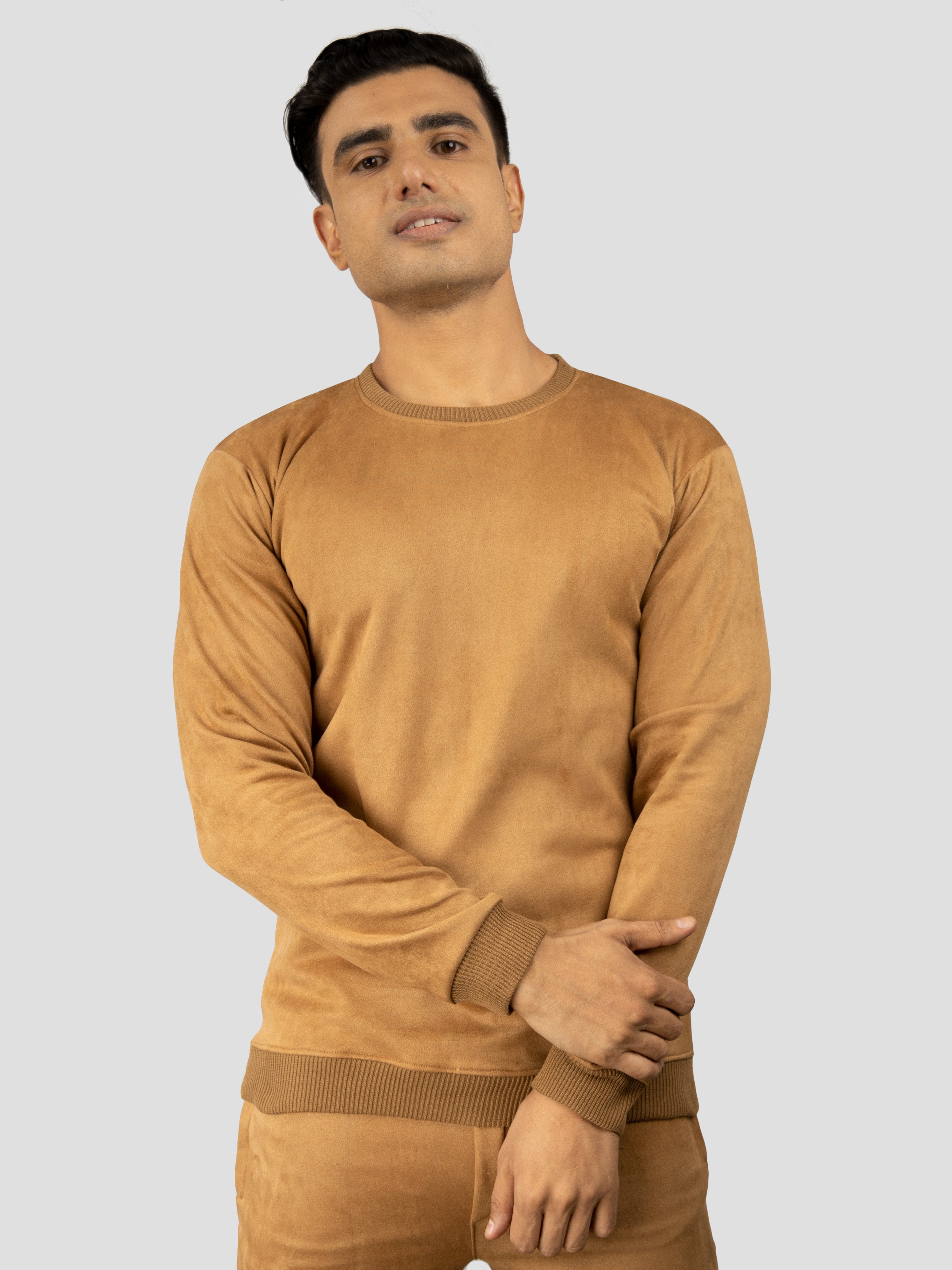 Albatross mens Suede Brown Co-Ord Set - UNISEX