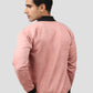 Rose Pink Suede Bomber jacket for men